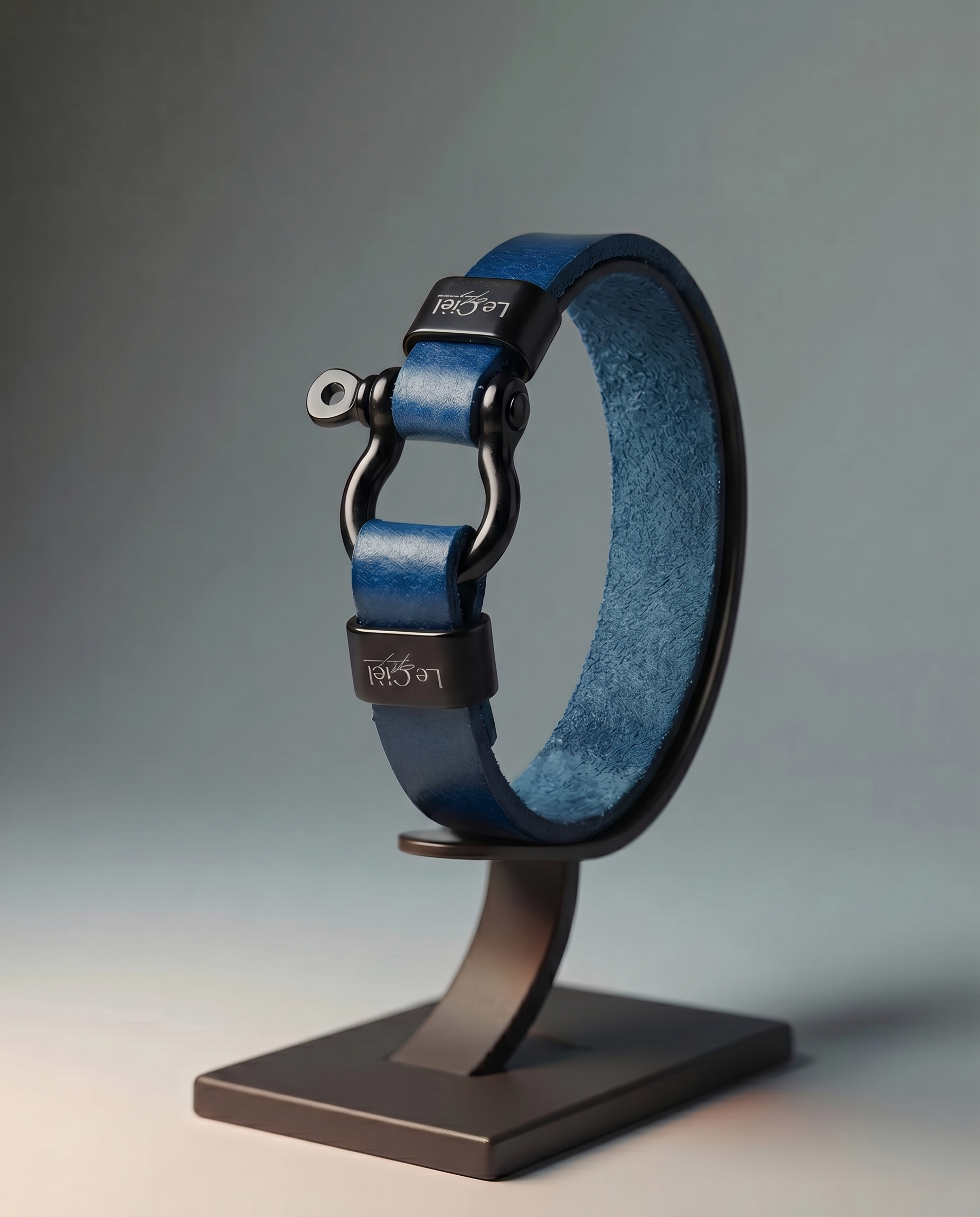 Men Bracelet 07 – Navy Plain Wide