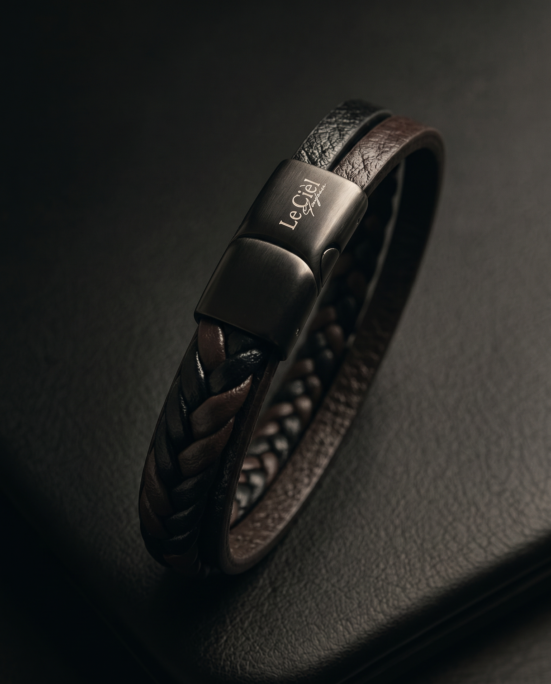 Men Bracelet 10 –  Brown 3 Wrap
