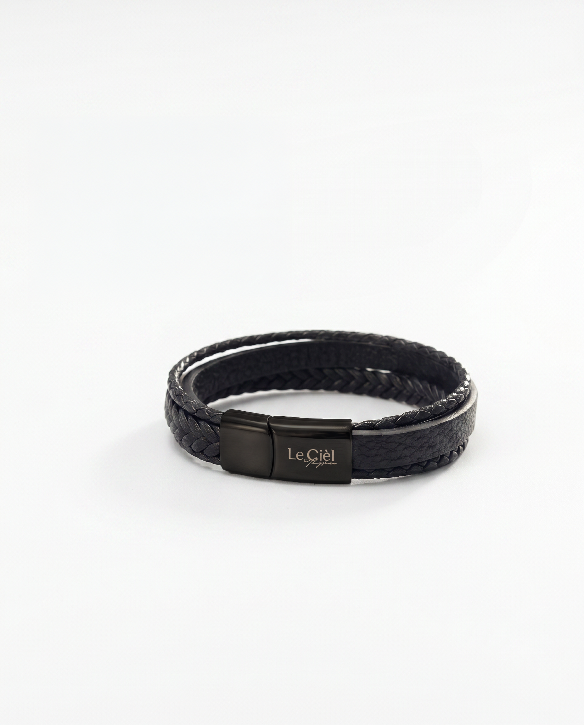 Men Bracelet 11 –  Black 4 Wrap