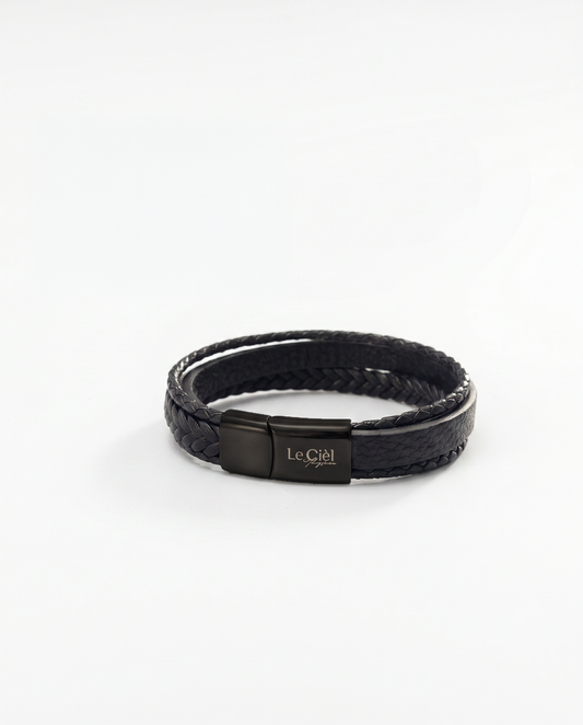 Men Bracelet 11 –  Black 4 Wrap