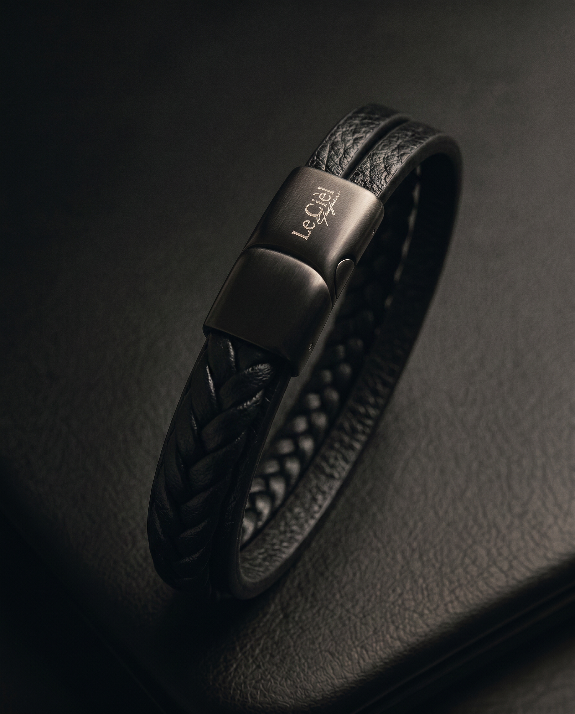 Men Bracelet 09 – Black 3 Wrap
