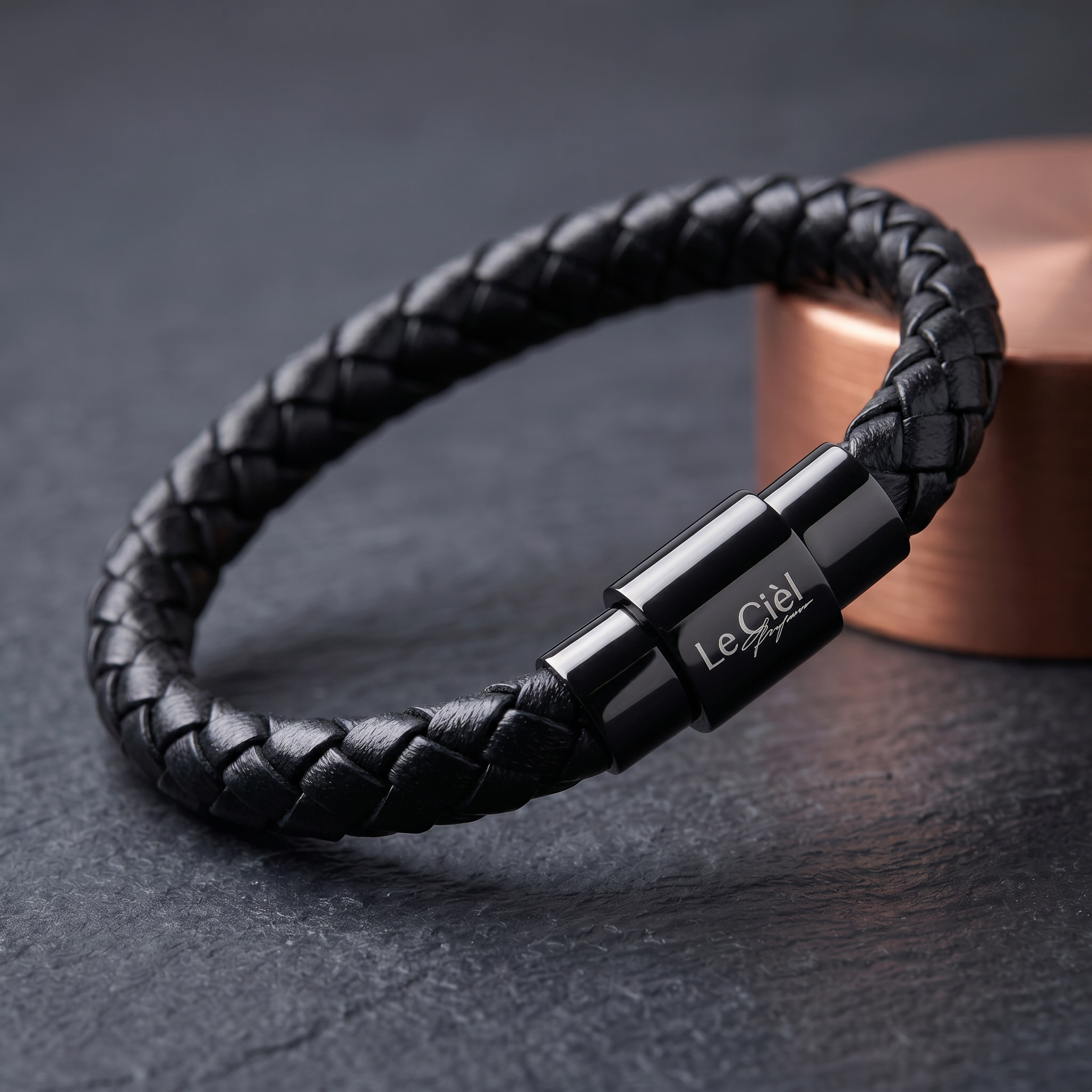 Men Bracelet 04 – Black Braids