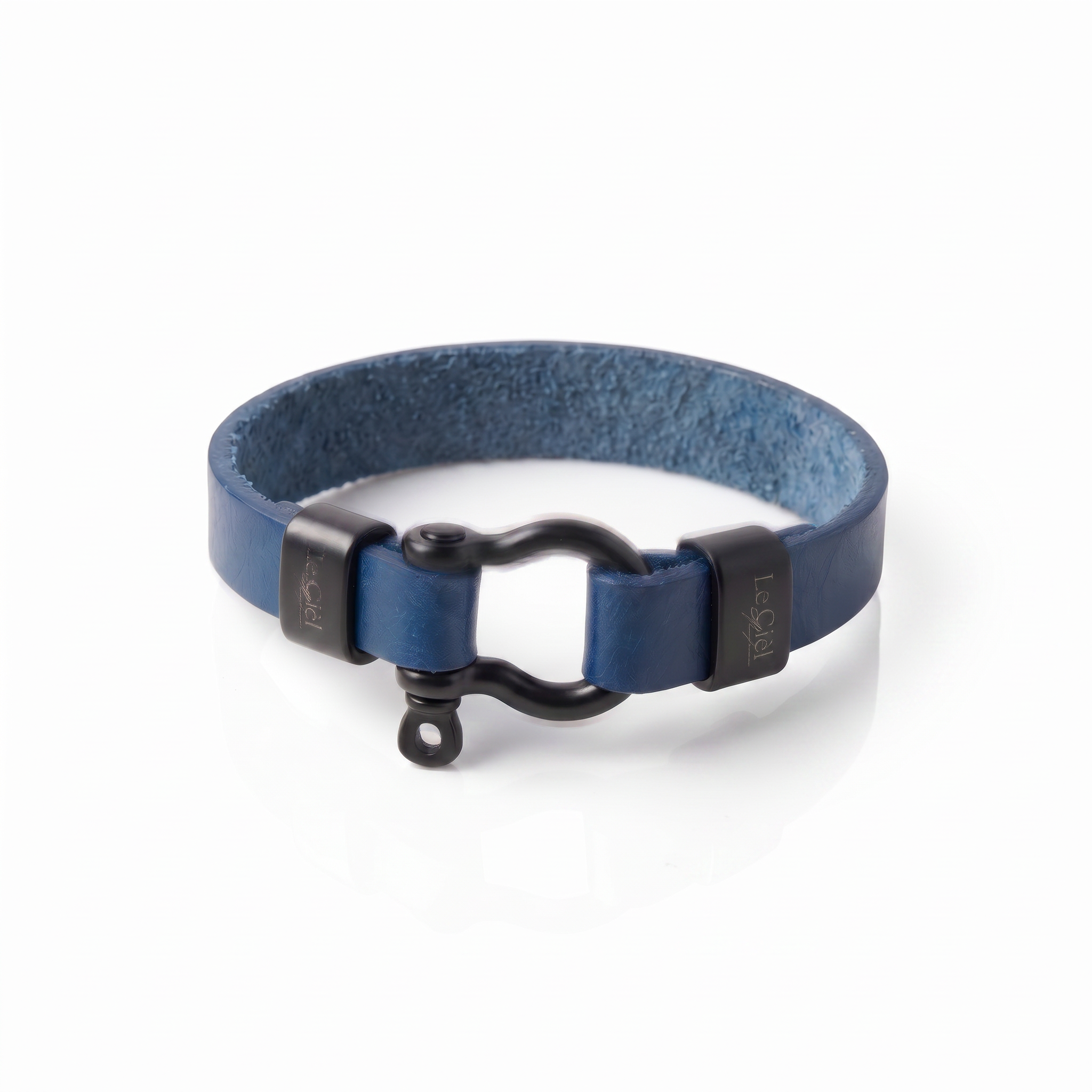 Men Bracelet 07 – Navy Plain Wide