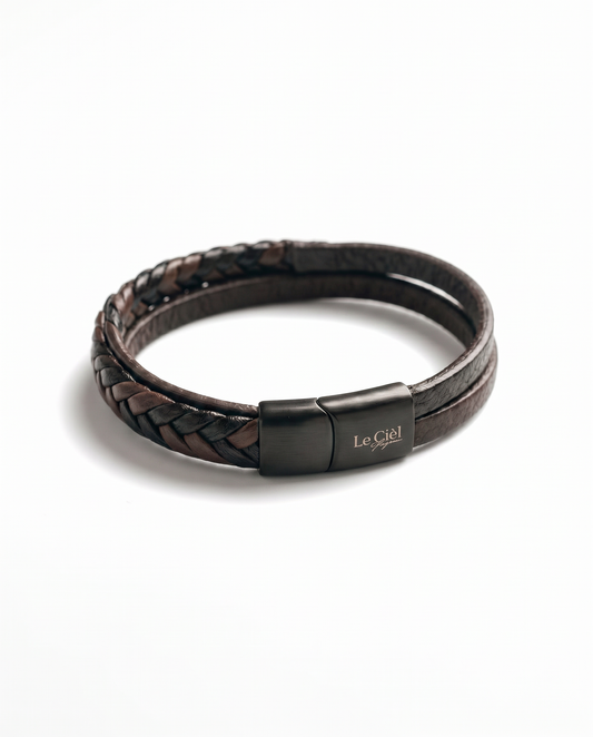 Men Bracelet 10 –  Brown 3 Wrap
