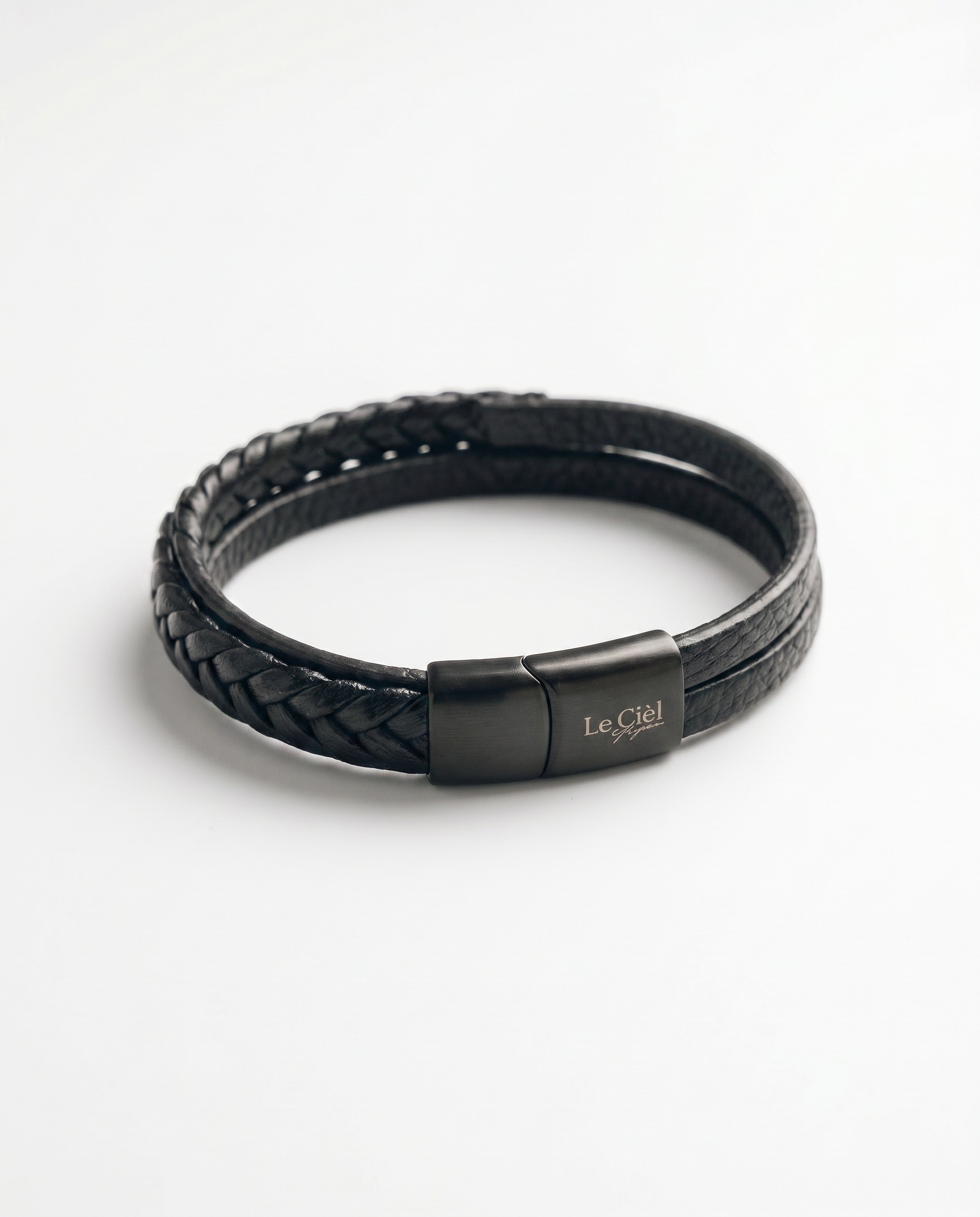 Men Bracelet 09 – Black 3 Wrap